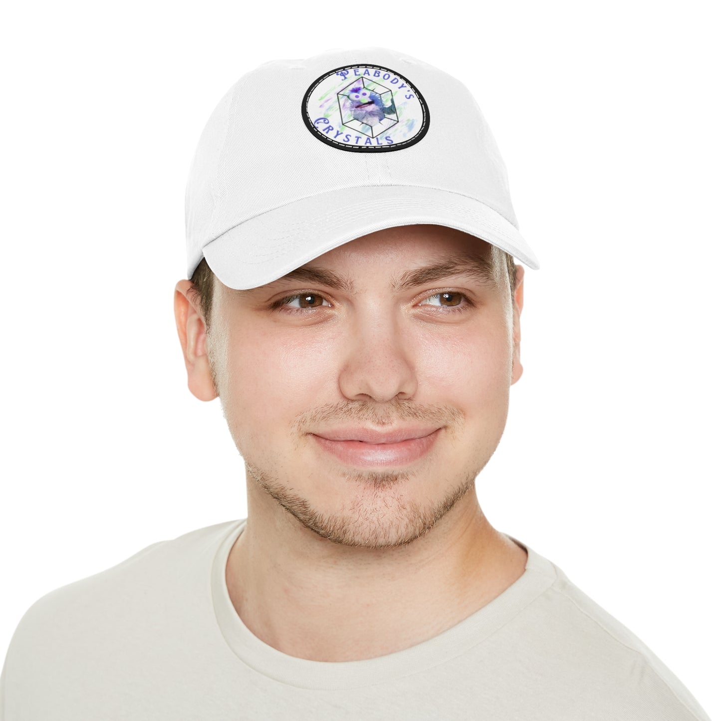 Peabody's Crystals Dad Hat with Leather Patch - Casual Everyday Style