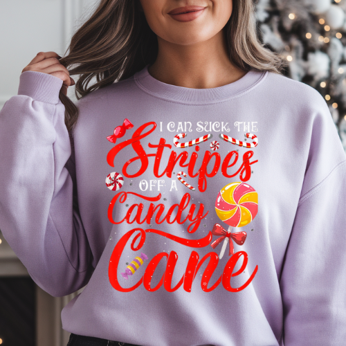 Funny Candy Cane Sweatshirt, Christmas Gift Sweatshirt, Holiday Crewneck, Cute Sweatshirt, Unisex Festive Apparel