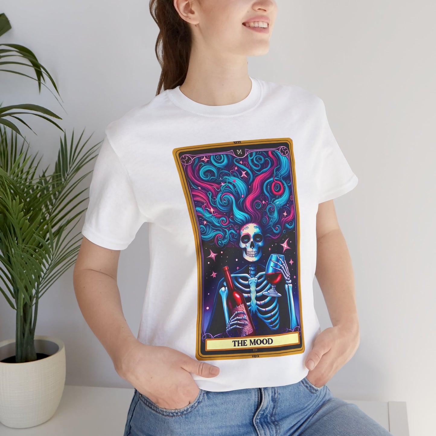 The Mood Skeleton Graphic Tee -The Mood Tarot Card Shirt, The Mood Tarot Card, Mood Tarot Card, Mood Tarot Card Shirt, The Mood Tarot Card Gift, The Mood Tarot Card Tshirt