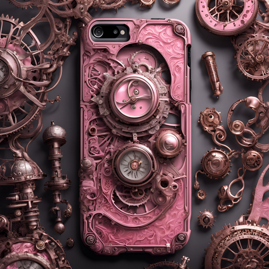 Steampunk Phone Case – Tough Cases with Vintage Clock Design, 3D Steam Punk  Phone Case for iPhone, Samsung, and Google Pixel