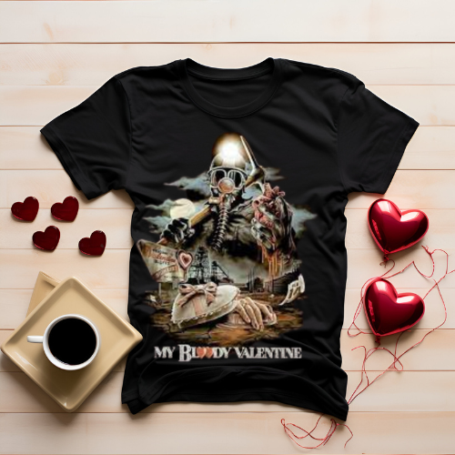 Unique Graphic T-Shirt for Valentine’s Day, Gift for Horror Lovers, Unisex Casual Tee, Trendy Streetwear, Birthday or Party Wear