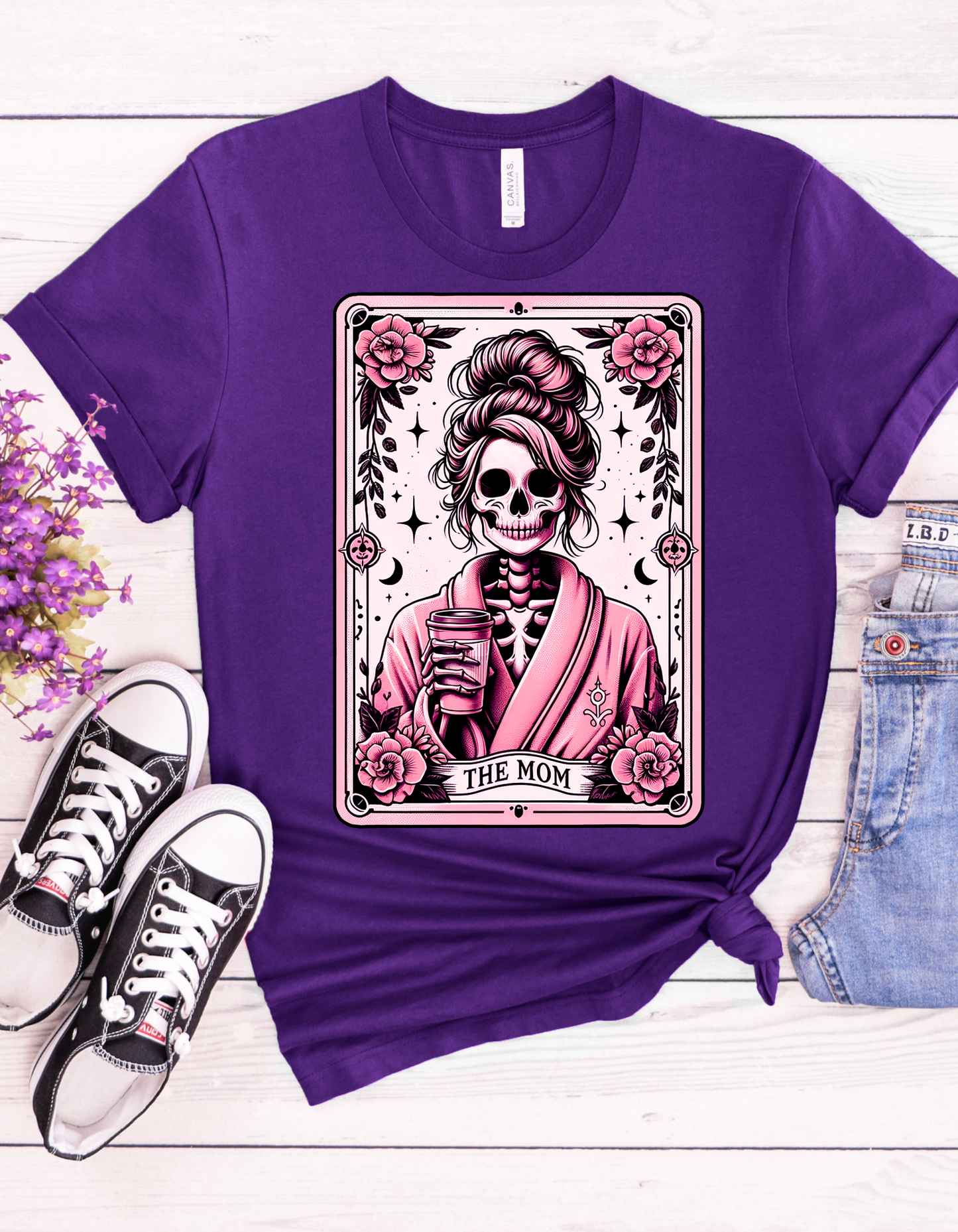 The Mom Tarot Card Shirt, Skeleton The Mom Tarot Card Tee, Celestial shirt, Mystical Shirt, Tarot Card For Mother's Day