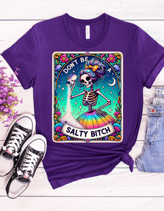 Don't Be A Salty Bitch Tarot Card Shirt, Skeleton Tarot Card Shirt,  Celestial Tarot Shirt, Mystical Tarot Shirt