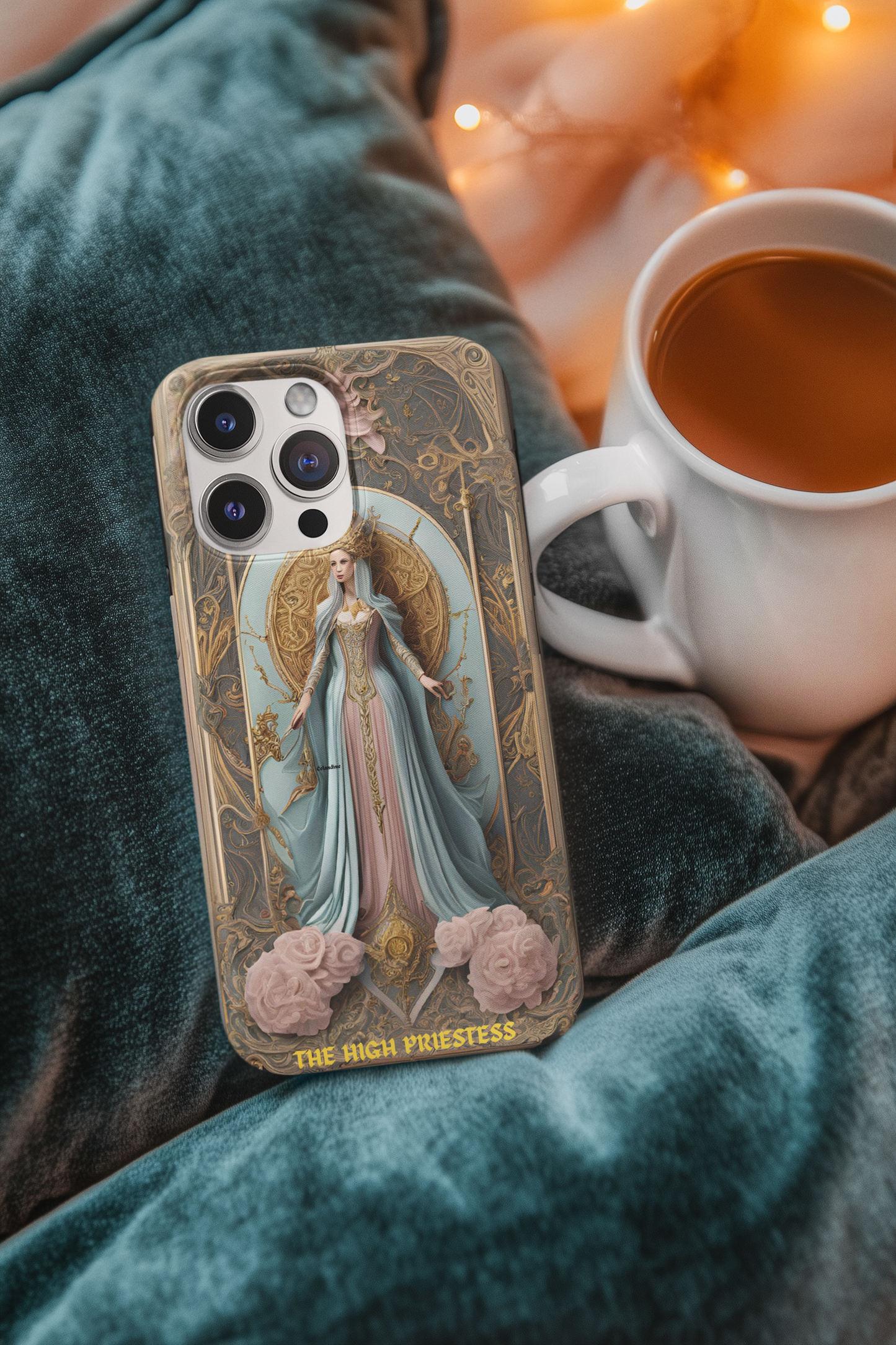 The High Priestess Tough Phone Case, High Priestess Tarot Card Phone Case for iPhone and Samsung, Witchy Phone Case, Mystical Phone Case