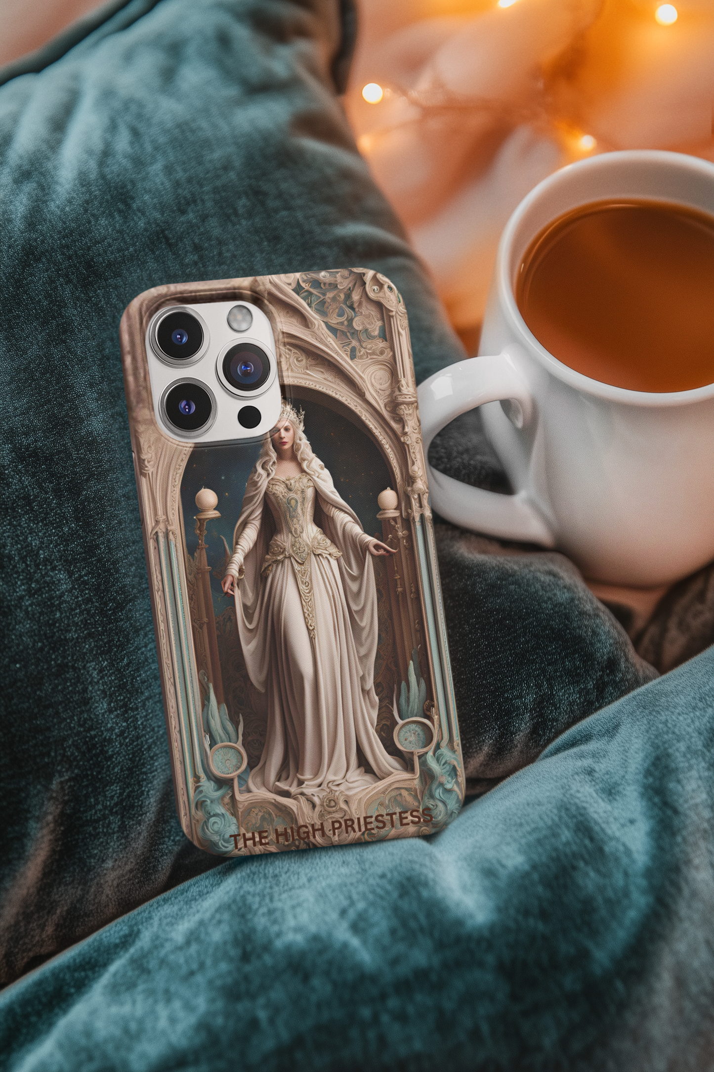 The High Priestess Tough Phone Case, High Priestess Tarot Card Phone Case for iPhone and Samsung, Witchy Phone Case, Mystical Phone Case