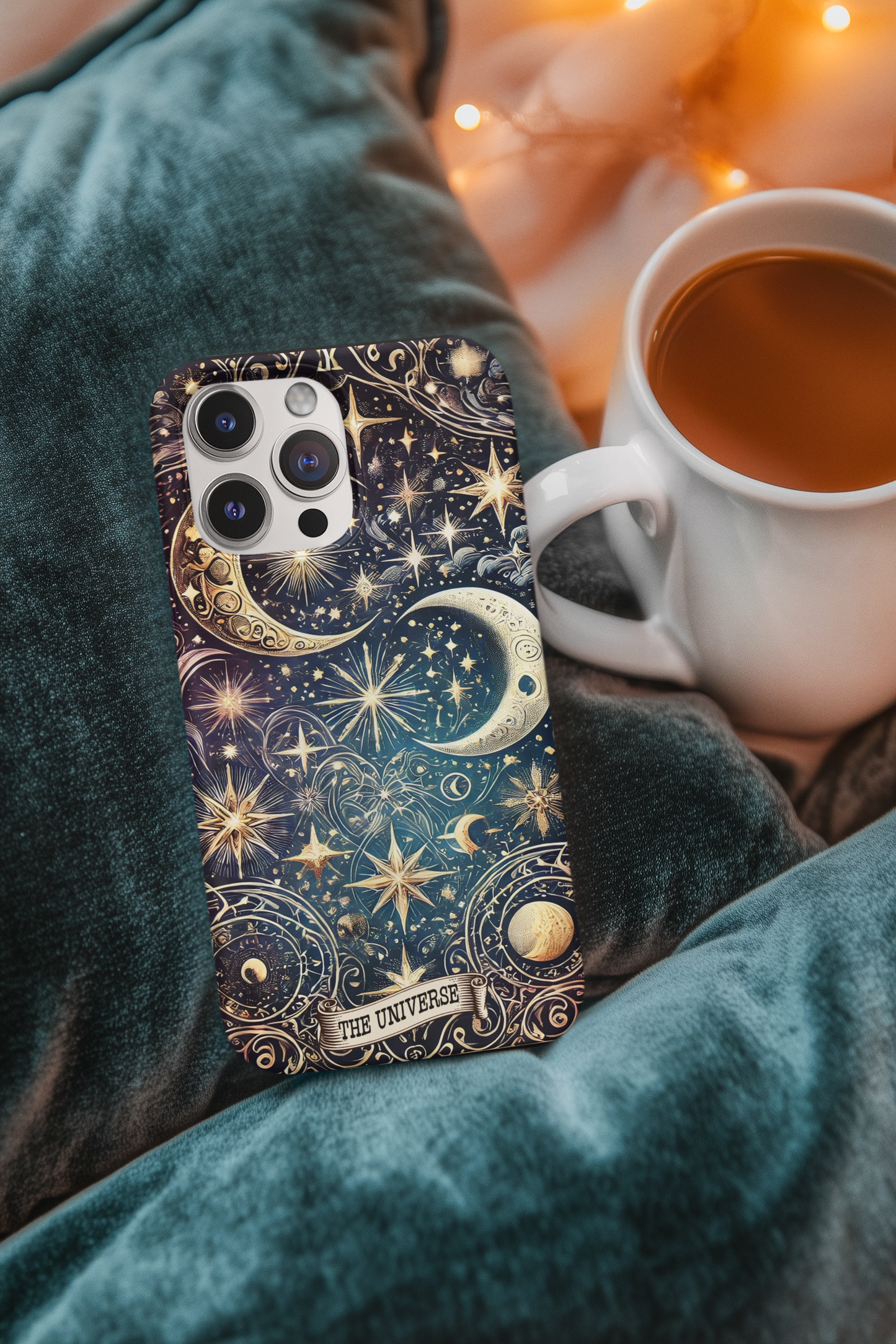 Celestial Universe Phone Case - Tough & Stylish with Cosmic Design, Mystical Phone Case, Celestial Moon Phase Phone Case for iPhone and Samsung