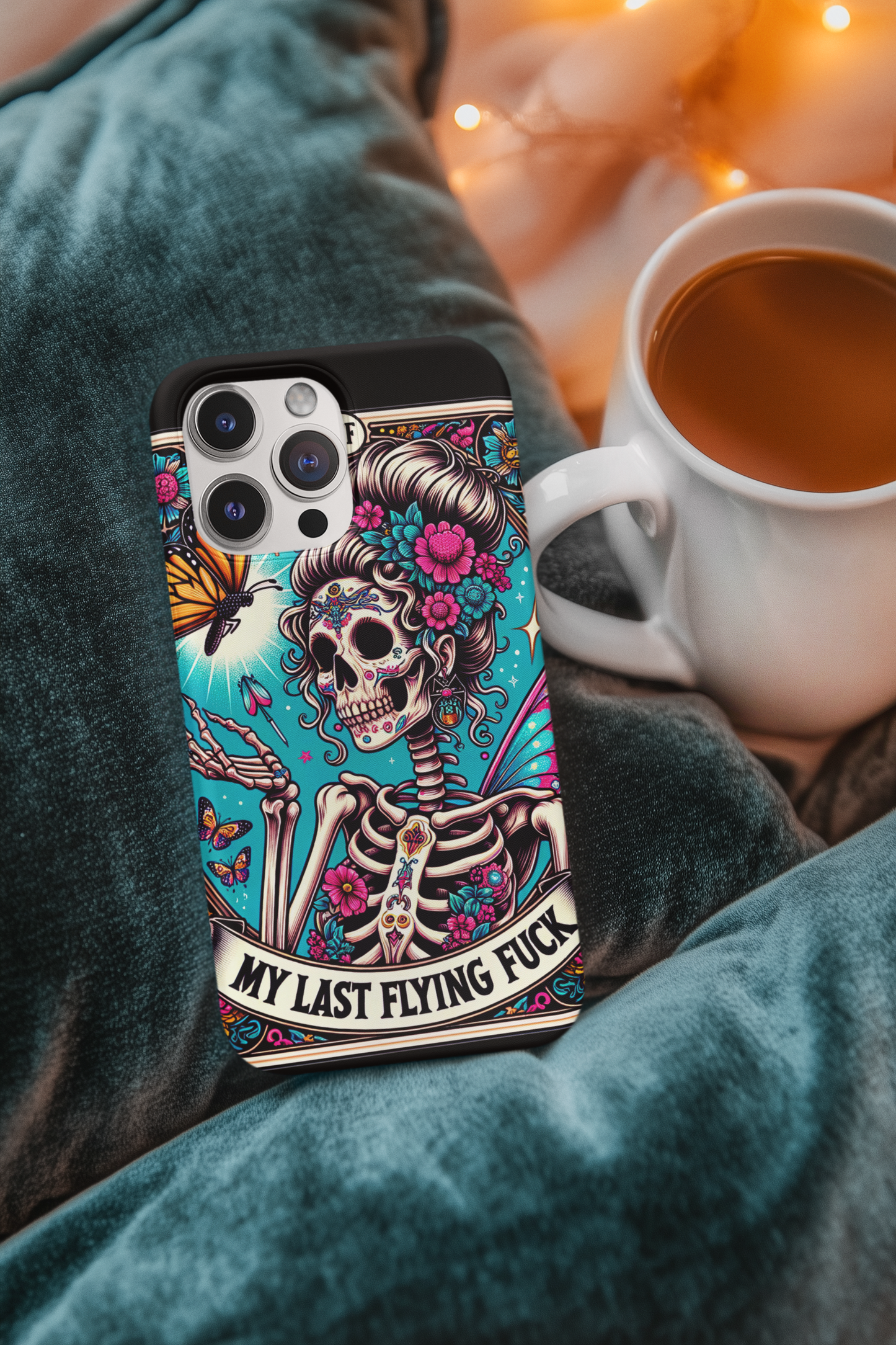 My Last Flying Fuck Tarot Card Phone Case, Celestial Phone Case, Tarot Card Phone Case for iPhone, Samsung, Google Pixel