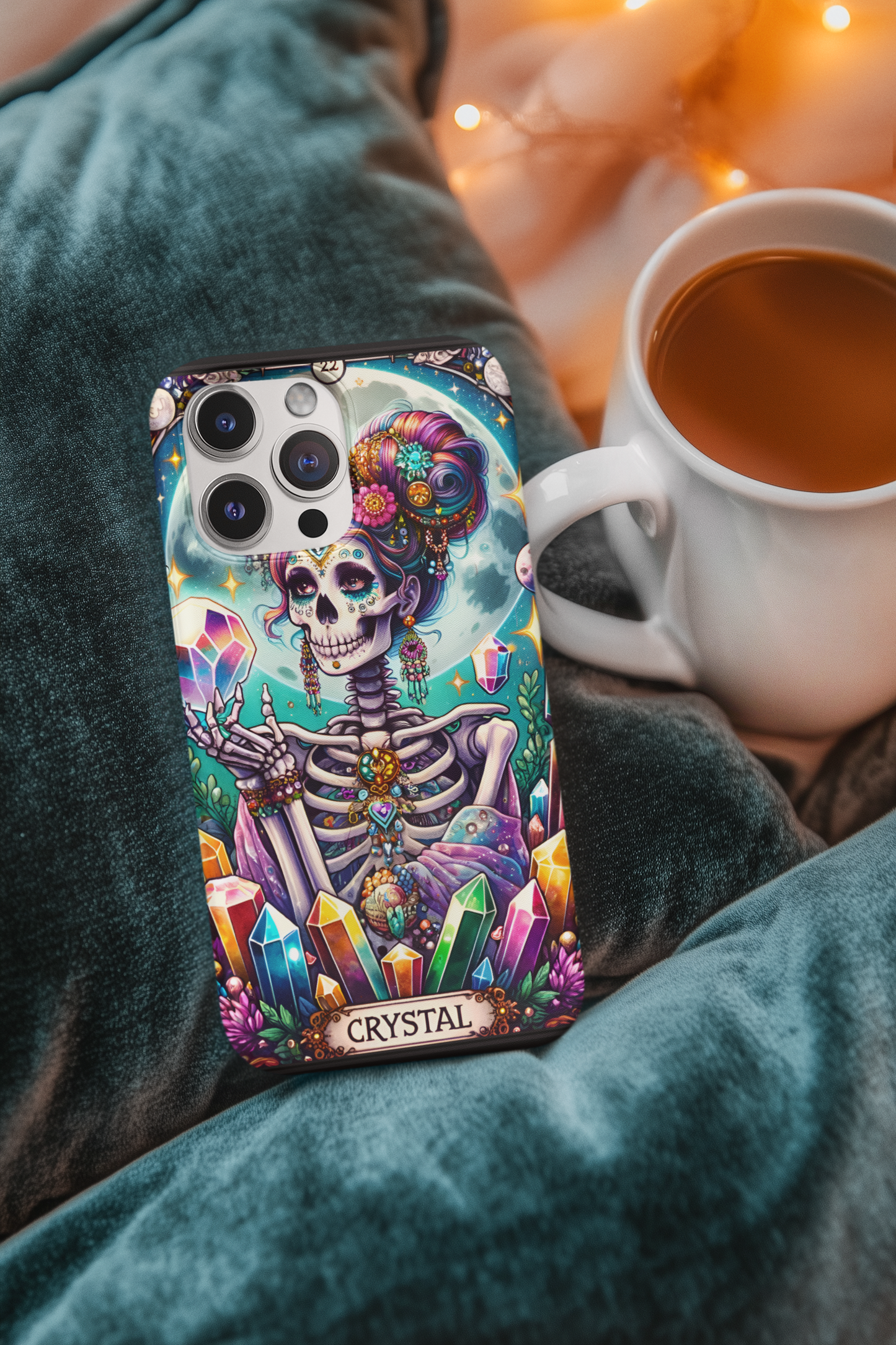 Tough Cases with Crystal Design, Crystal Lover Tarot Card Phone Case, iPhone and Samsung Phone Case for Crystal Lovers