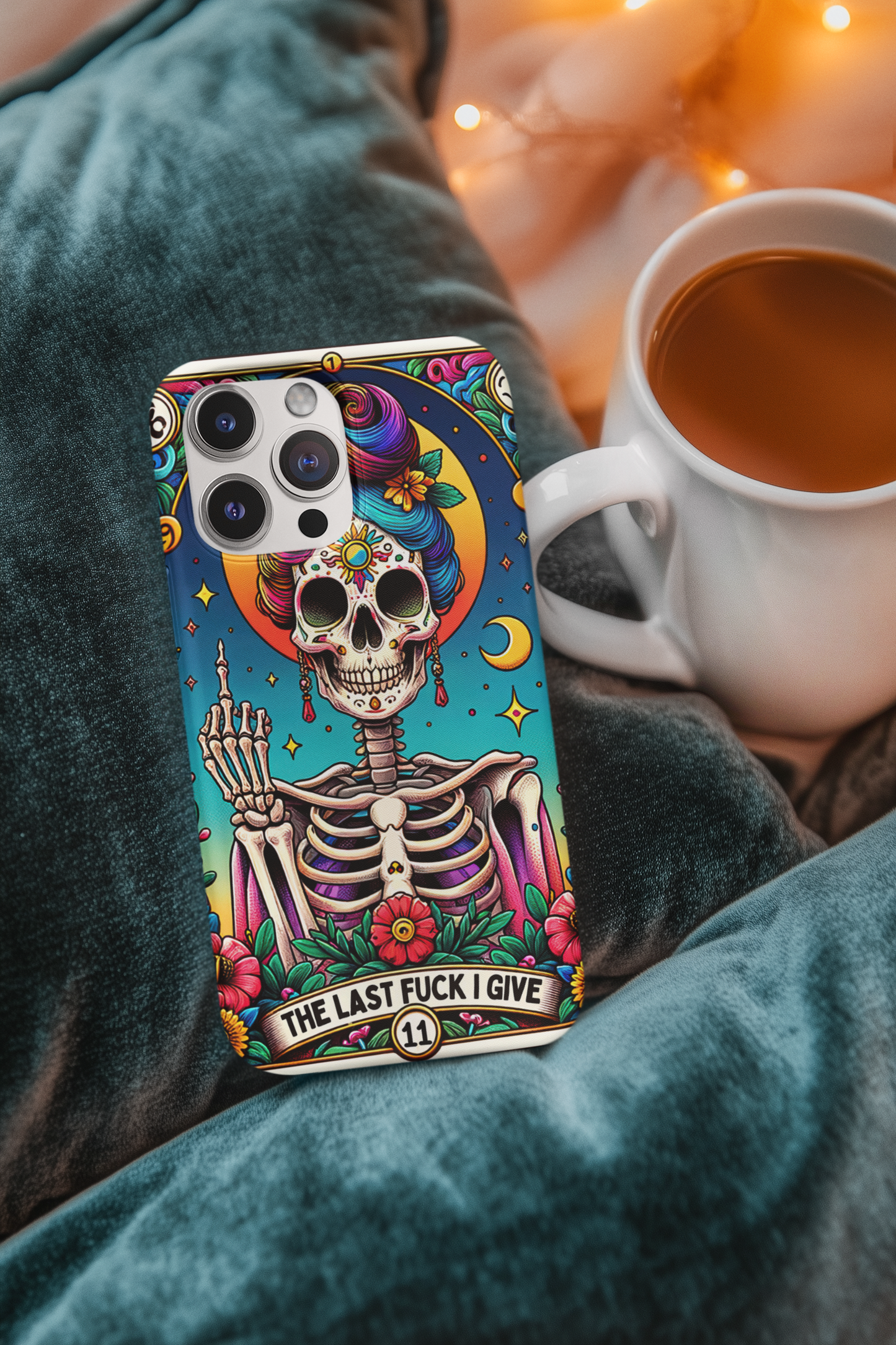 The Last Fuck I Give Tarot Card Phone Case, Celestial Phone Case, Tarot Card Phone Case for iPhone, Samsung, Google Pixel