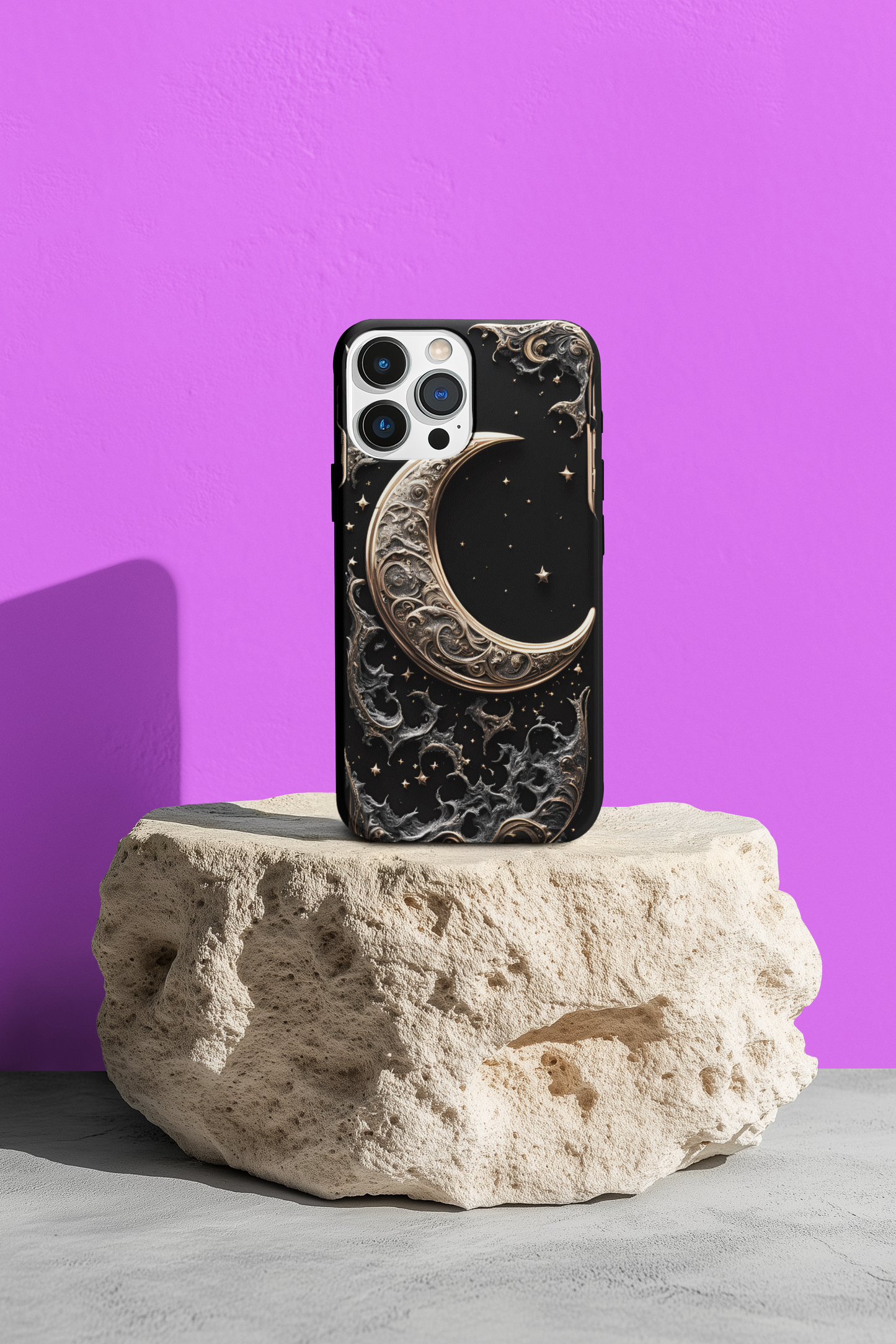 Celestial Moon Phone Case - Tough and Stylish Protection, Celestial Crescent Moon Phone Case for Google, iPhone, and Samsung