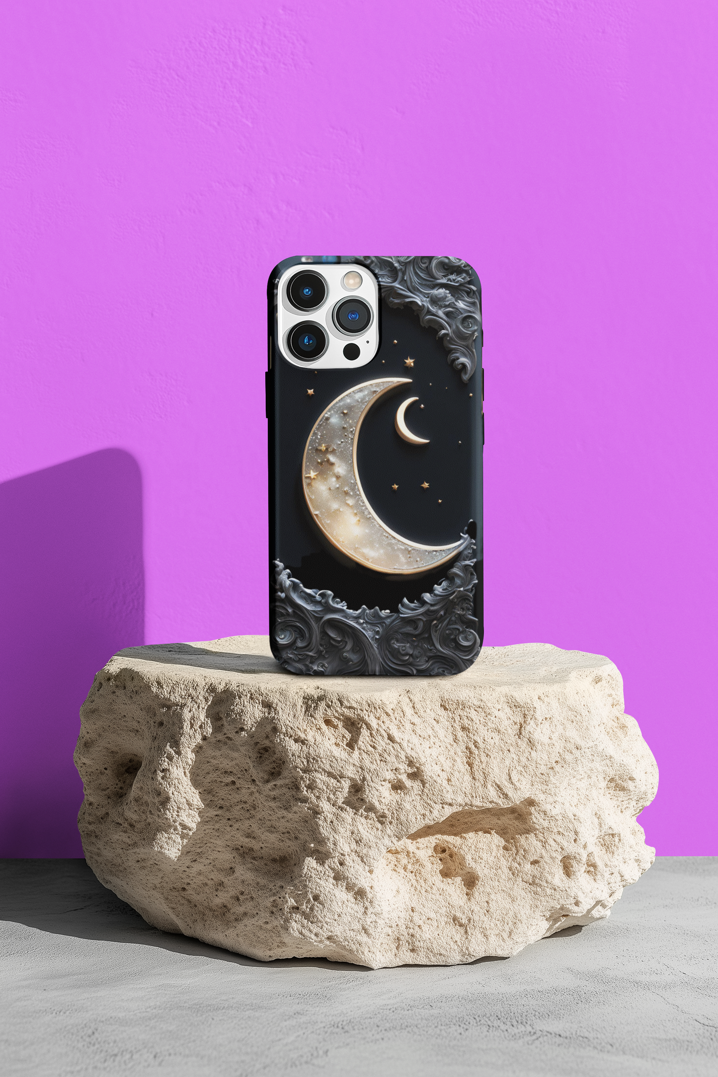 Celestial Moon Phone Case - Tough and Stylish Protection, Celestial Crescent Moon Phone Case for Google, iPhone, and Samsung