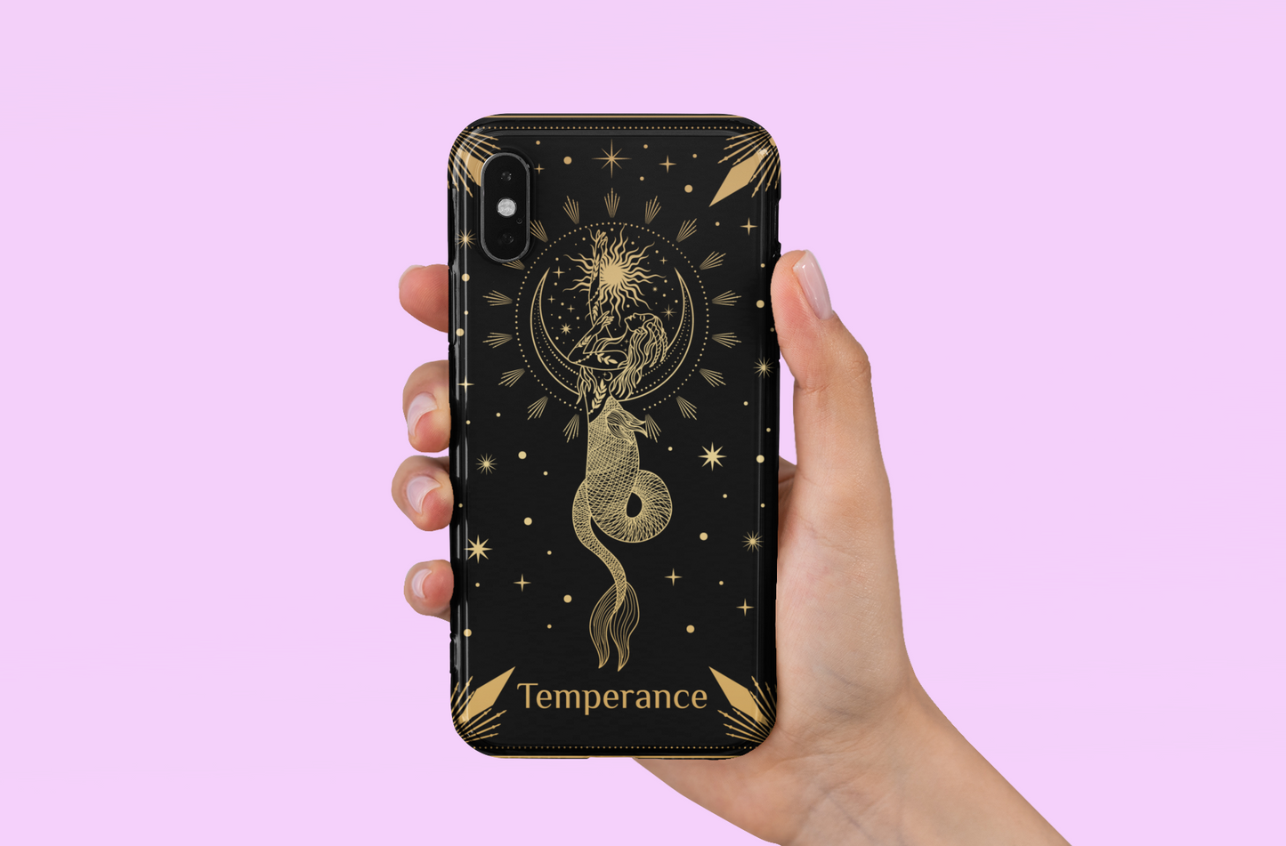 Mermaid Temperance Phone Case - Magical Zodiac Design, Temperance Tarot Card Phone Case, Temperance Celestial Phone Case for iPhone and Samsung