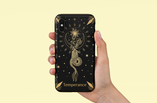 Mermaid Temperance Phone Case - Magical Zodiac Design, Temperance Tarot Card Phone Case, Temperance Celestial Phone Case for iPhone and Samsung