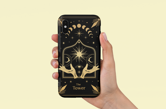 Astrology The Tower Phone Case - Mystical Celestial Design, The Tower Tarot Card Phone Case