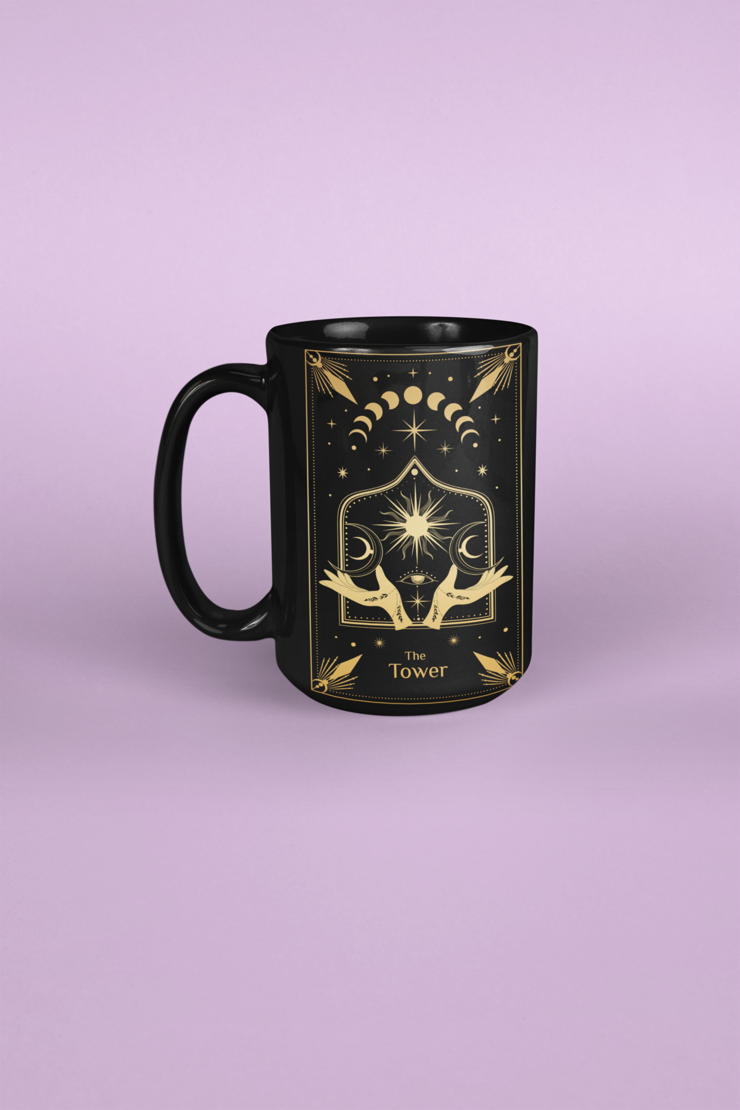 Mystical Tarot Ceramic Mug - 'The Tower' Design - 11oz & 15oz, The Tower Tarot Card Coffee Mug, Celestial Mug, Mystical Mug