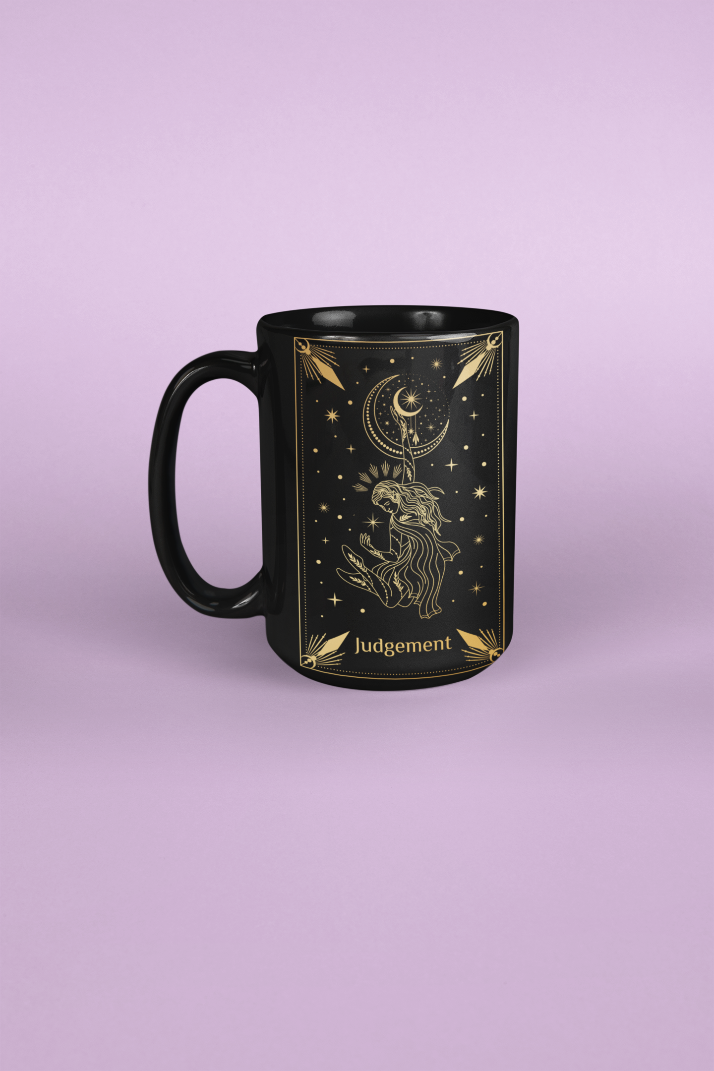 Chic Celestial Ceramic Mug - The World Design, 11oz & 15oz, The World Tarot Card Coffee Mug, Celestial Woman Mug, Mystical Mug