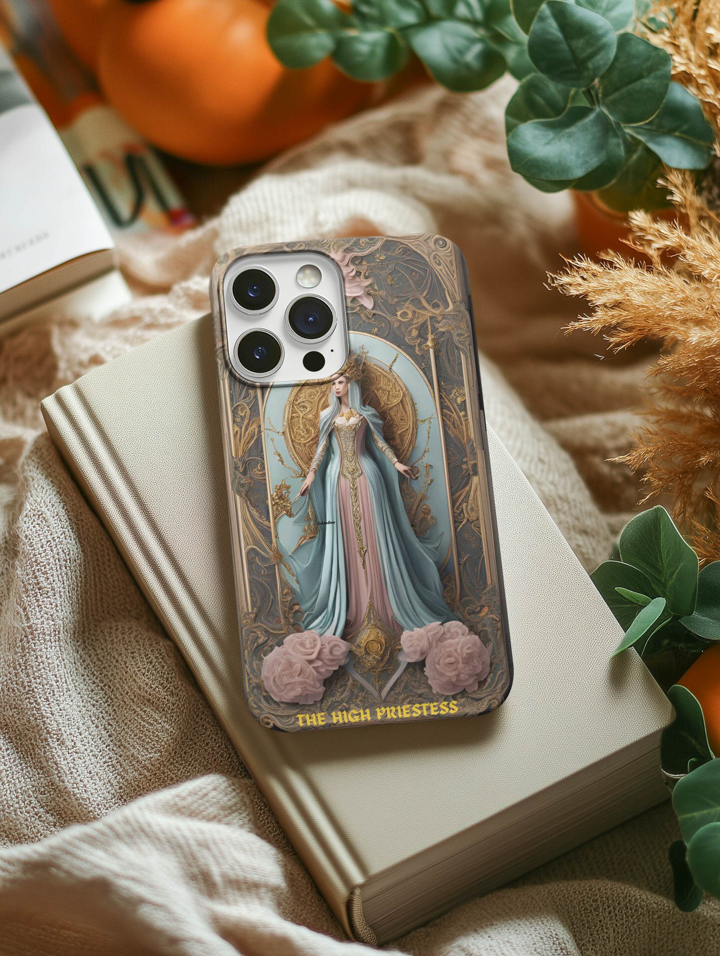 The High Priestess Tough Phone Case, High Priestess Tarot Card Phone Case for iPhone and Samsung, Witchy Phone Case, Mystical Phone Case