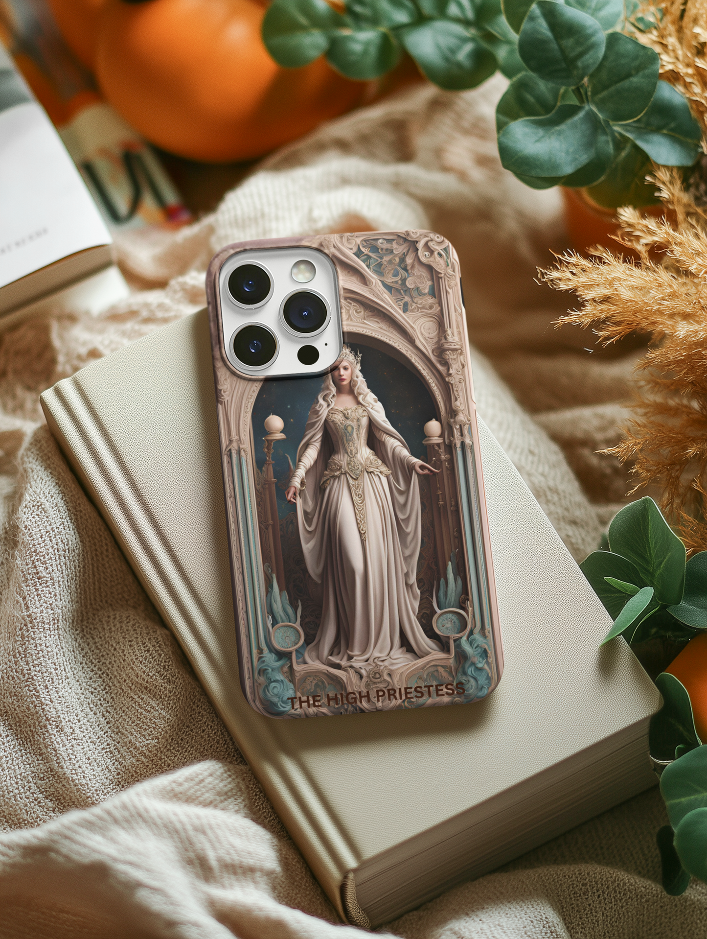 The High Priestess Tough Phone Case, High Priestess Tarot Card Phone Case for iPhone and Samsung, Witchy Phone Case, Mystical Phone Case