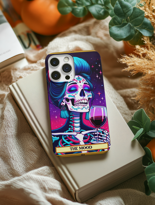 Artistic Skull Phone Case - The Mood Tarot Card Phone Case, Party Phone Case