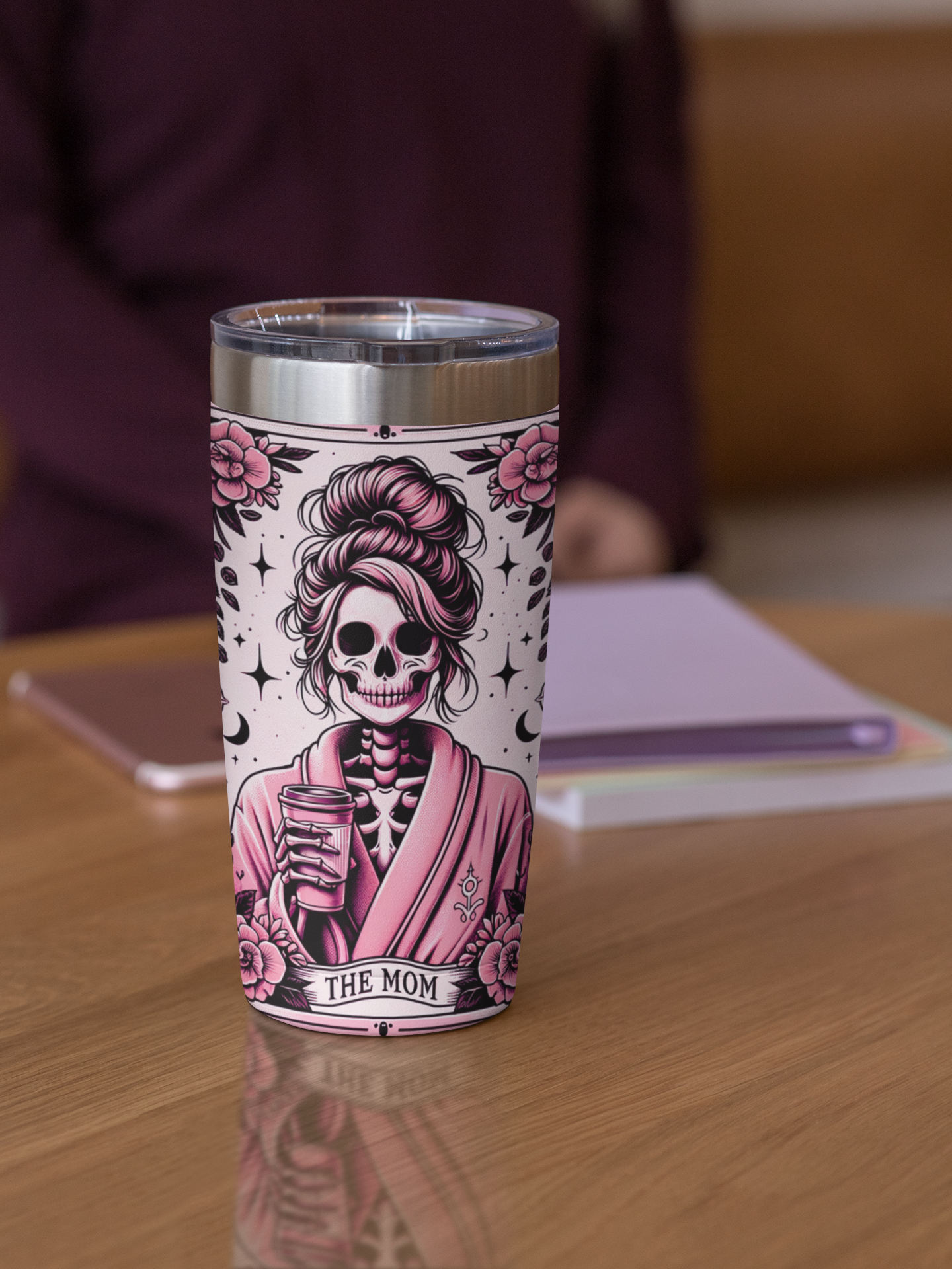 The Mom Tarot Card Tumbler, Occult tarot card tumbler, The Mom Tarot tumbler,  The Mom Mother's Day Tumbler