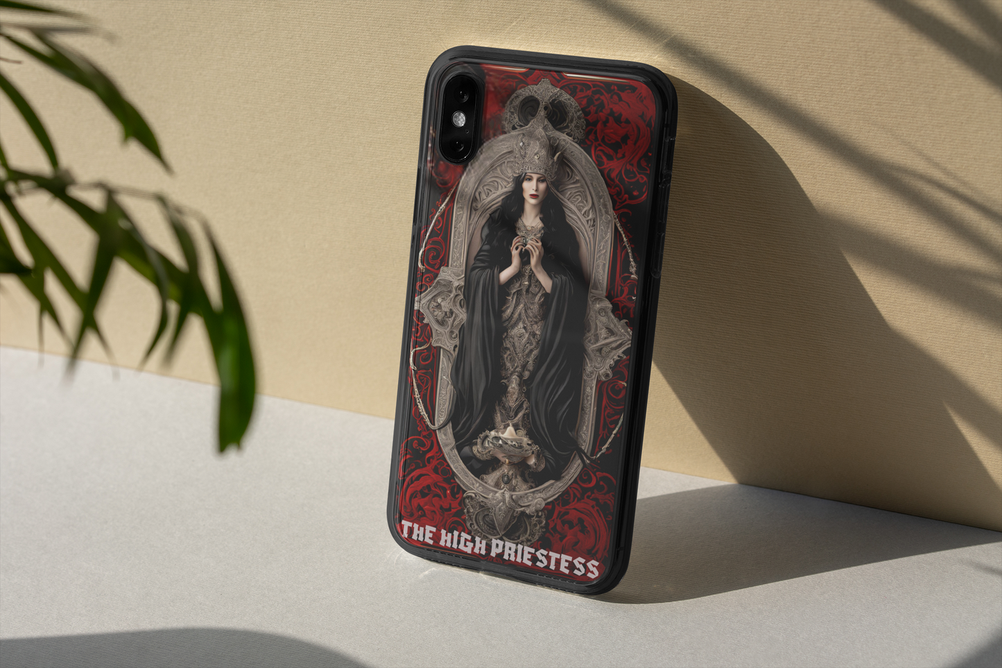 High Priestess Tough Phone Case - Gothic Protection for Mystical Souls, The High Priestess Gothic Phone Case for iPhone and Samsung, Gothic Witchy Phone Case