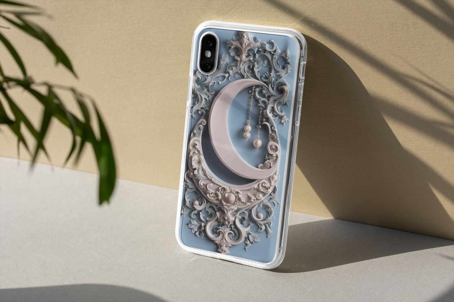 Celestial Moon Phone Case - Elegant Tough Protector with Ornate Design, Crescent Moon Phone Case, Astrology Phone Case, Celestial Phone Case for iPhone and Samsung