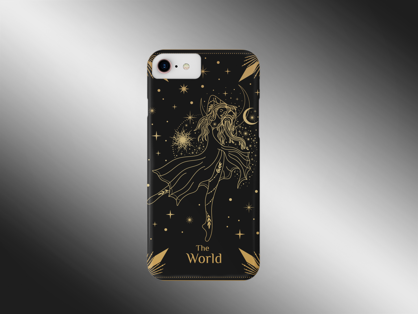 Celestial Girl Phone Case - Tough Cases for Astrology Lovers, The World Tarot Card Phone Case, The World Celestial Phone Case for iPhone and Samsung