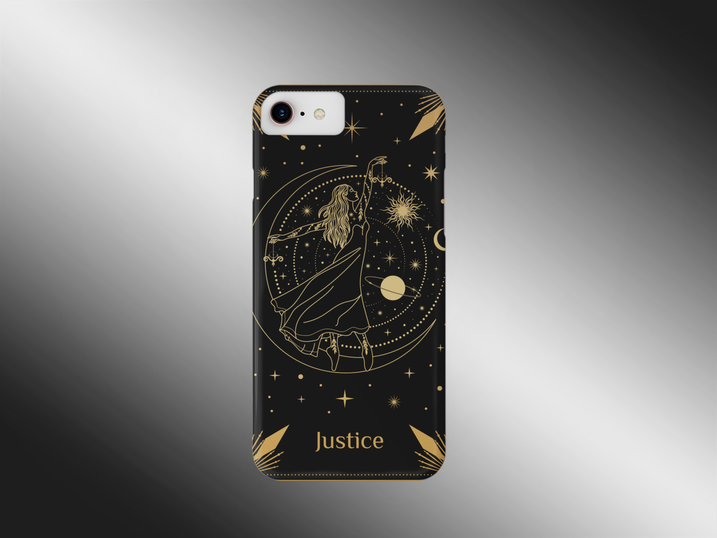 Justice Tarot Card Phone Case, Mystical Phone Case, Celestial Phone Case, Tarot Card Phone Case for iPhone, Samsung, Google Pixel