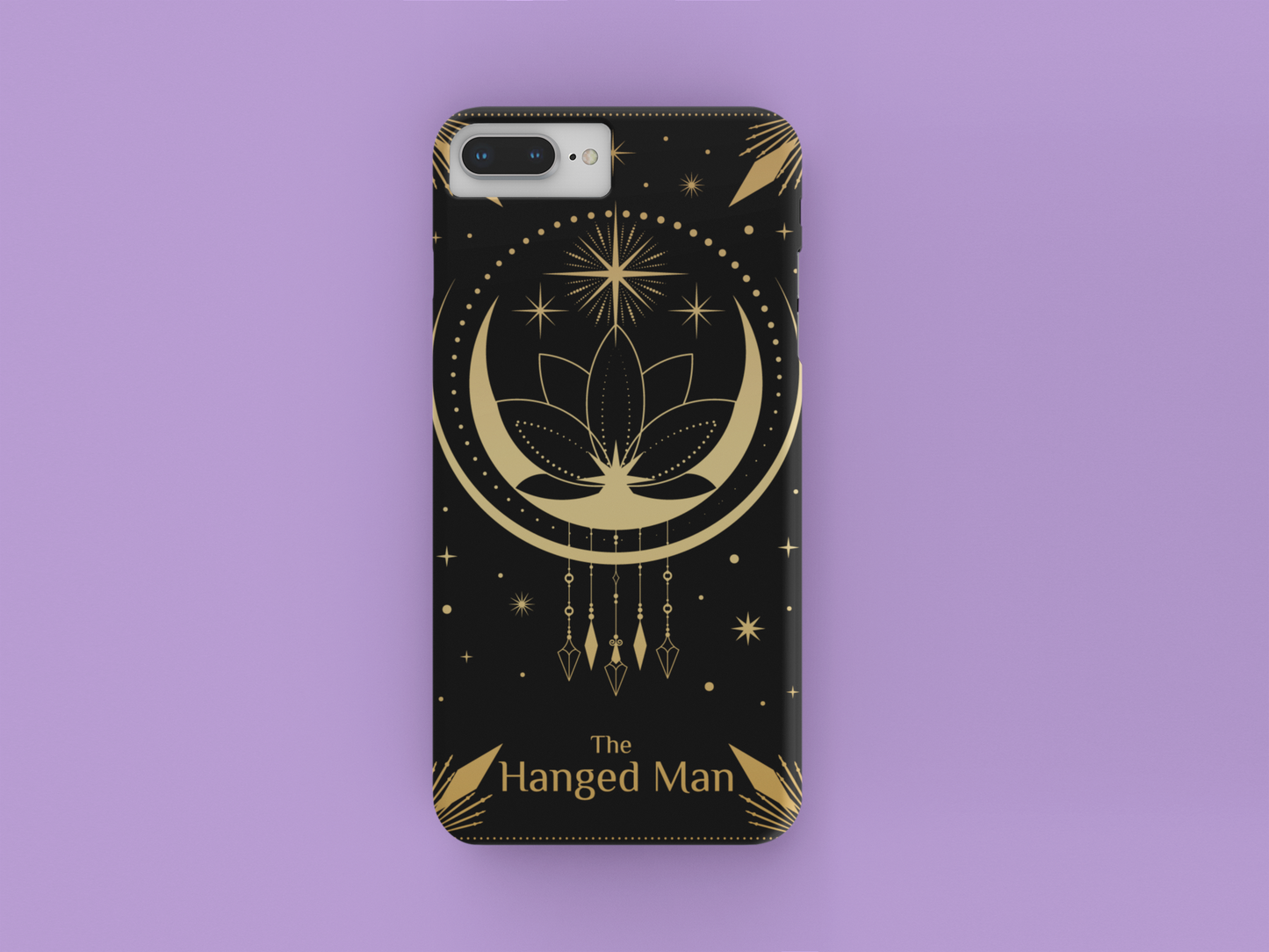 The Hanged Man Tarot Phone Case - Mystical Lotus Design, Celestial Phone Case, Tarot Card Phone Case