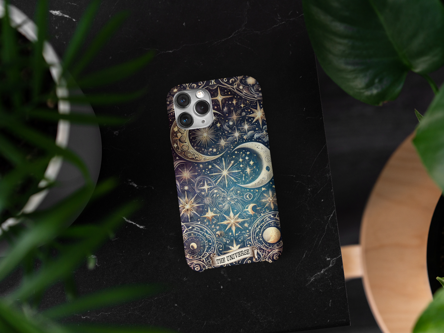 Celestial Universe Phone Case - Tough & Stylish with Cosmic Design, Mystical Phone Case, Celestial Moon Phase Phone Case for iPhone and Samsung