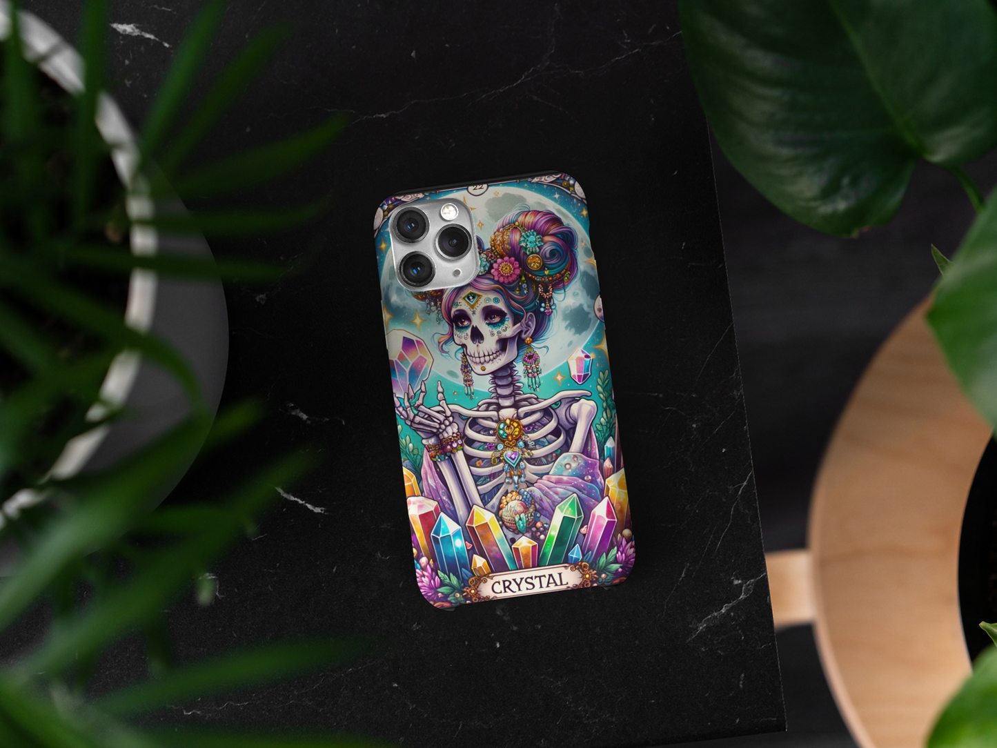 Tough Cases with Crystal Design, Crystal Lover Tarot Card Phone Case, iPhone and Samsung Phone Case for Crystal Lovers