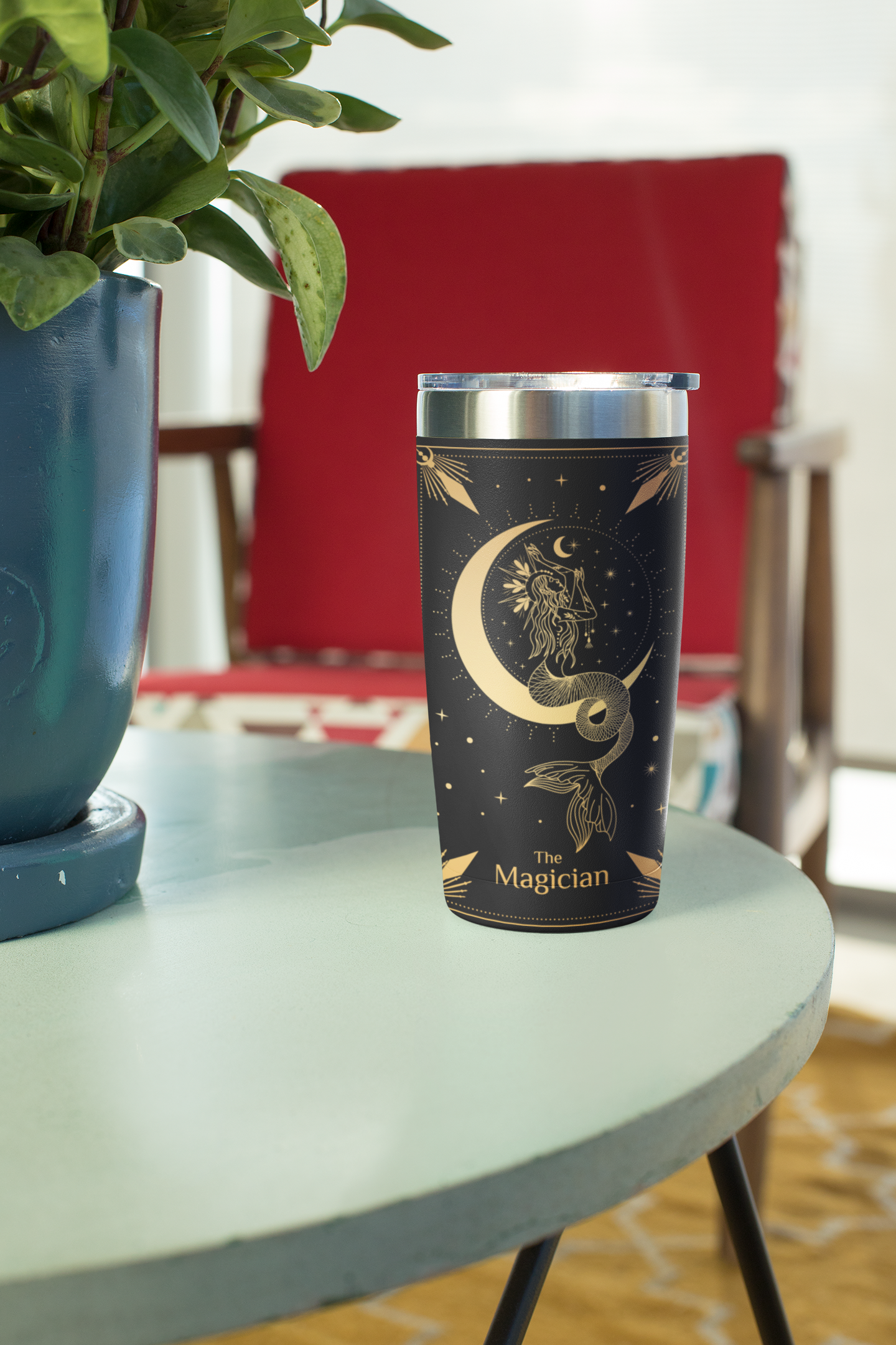 The Magician Tarot Card Tumbler, Occult Magician tarot card tumbler, The Magician Tarot tumbler, Magician tarot card tumbler