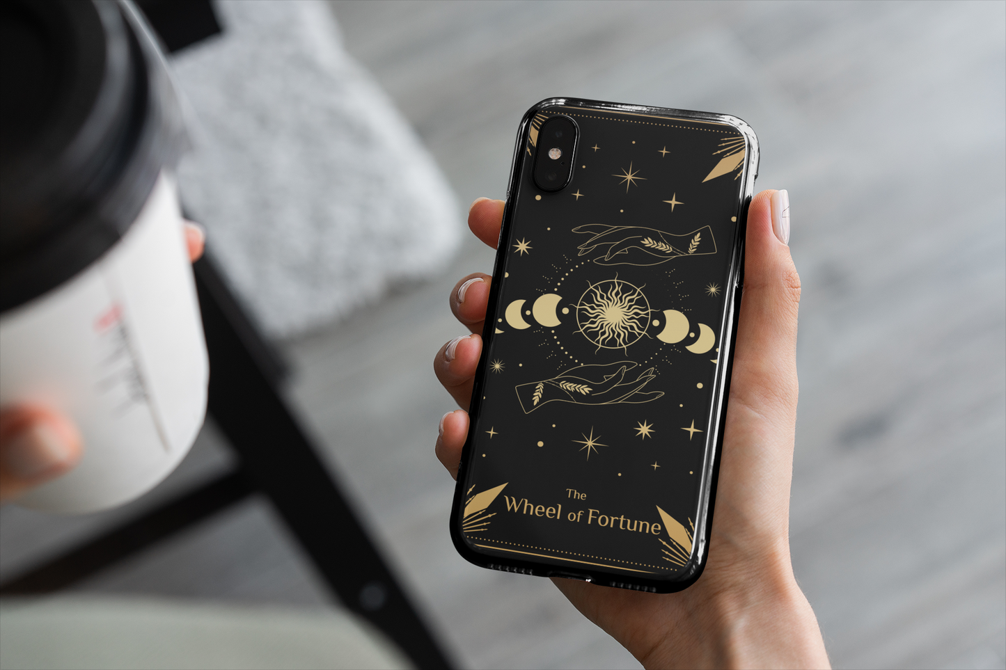 Astrology Wheel of Fortune Phone Case - Tough & Stylish for Mystic Vibes, Wheel of Fortune Tarot Card Phone Case,  Celestial Wheel of Fortune Phone Case for iPhone and Samsung