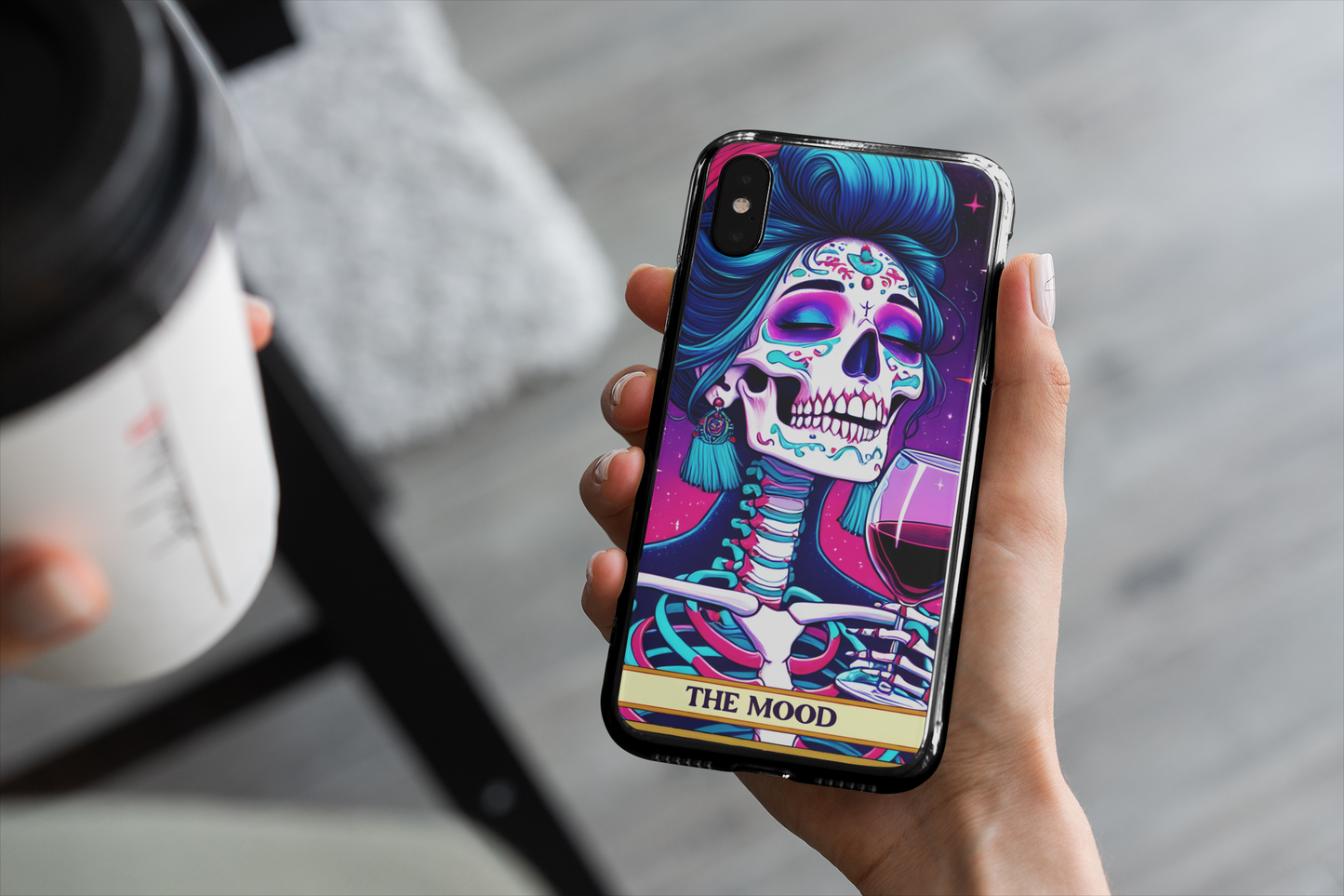 Artistic Skull Phone Case - The Mood Tarot Card Phone Case, Party Phone Case