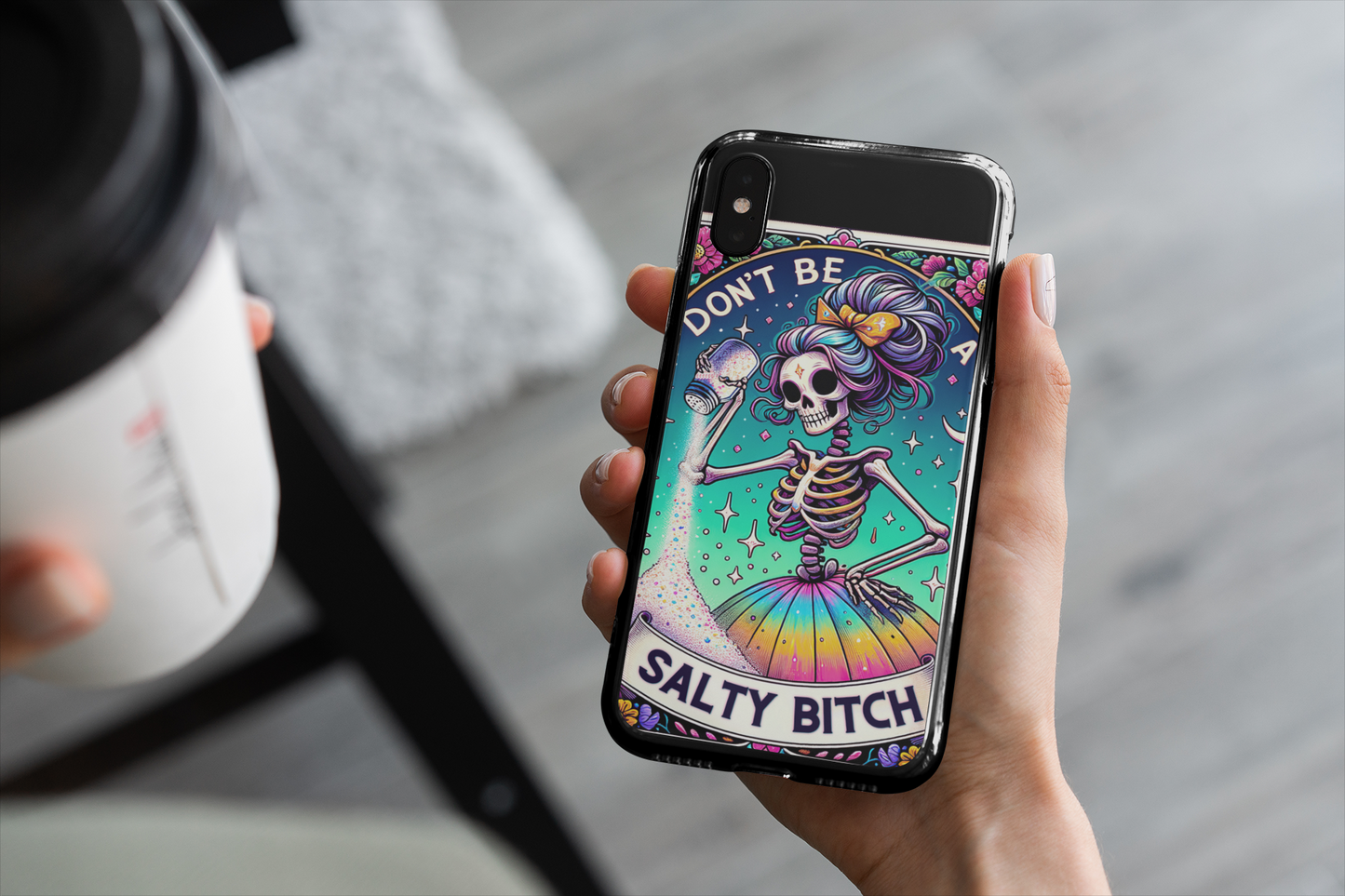 Don't Be A Salty Bitch Tarot Card Phone Case, Celestial Phone Case, Tarot Card Phone Case for iPhone, Samsung, Google Pixel