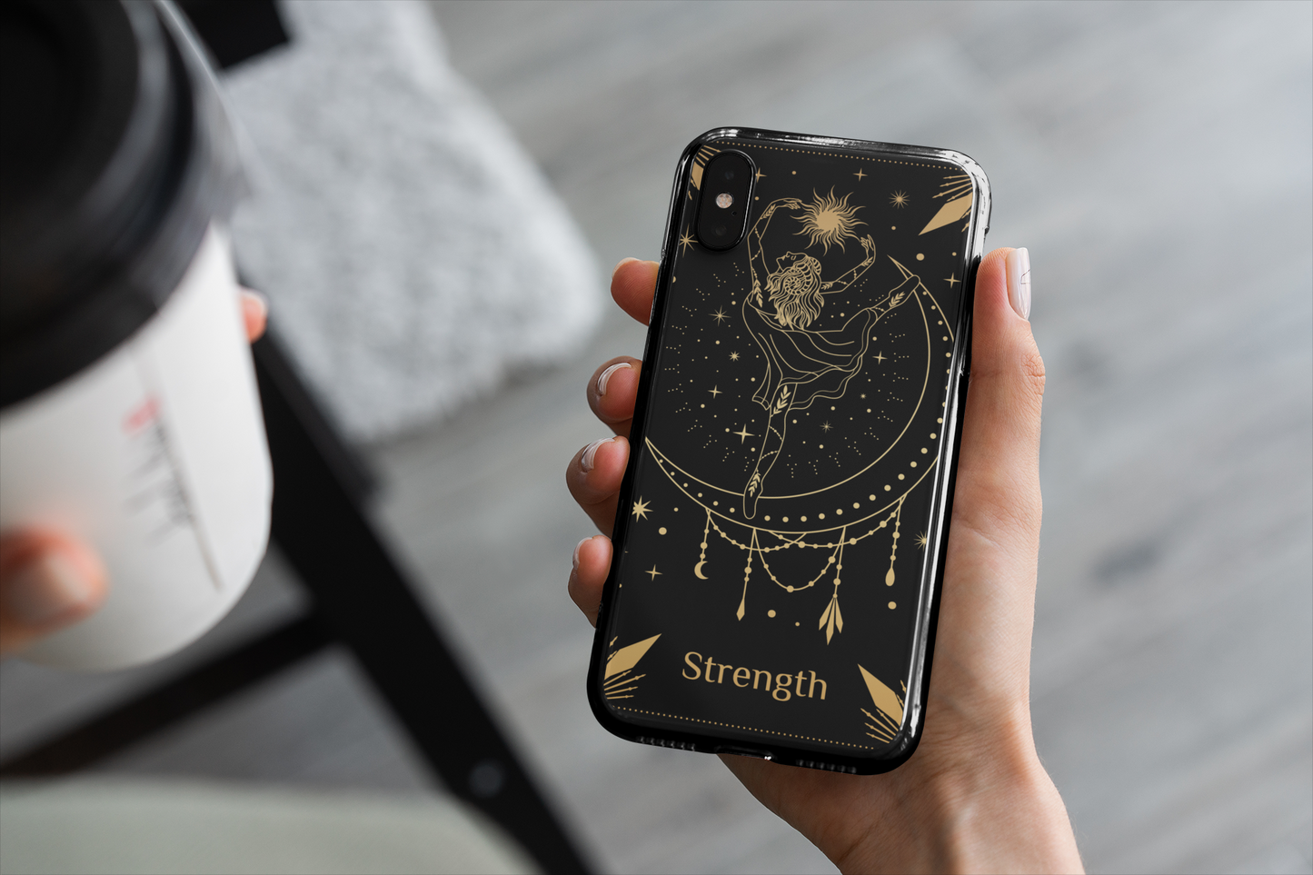 Strength Tarot Card Phone Case, Mystical Phone Case, Celestial Phone Case, Tarot Card Phone Case for iPhone, Samsung, Google Pixel