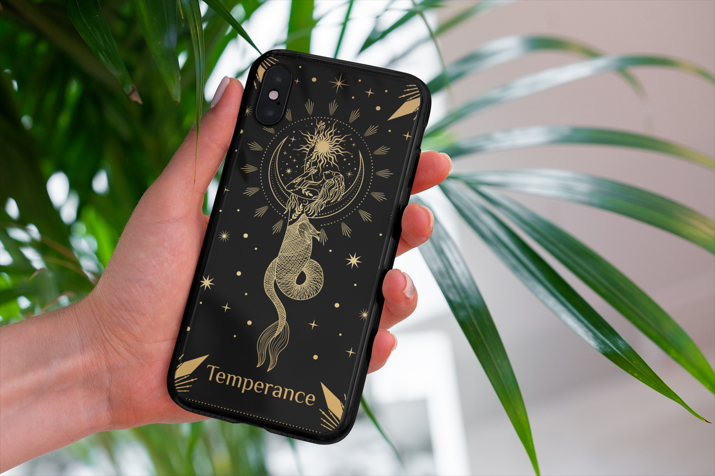 Mermaid Temperance Phone Case - Magical Zodiac Design, Temperance Tarot Card Phone Case, Temperance Celestial Phone Case for iPhone and Samsung