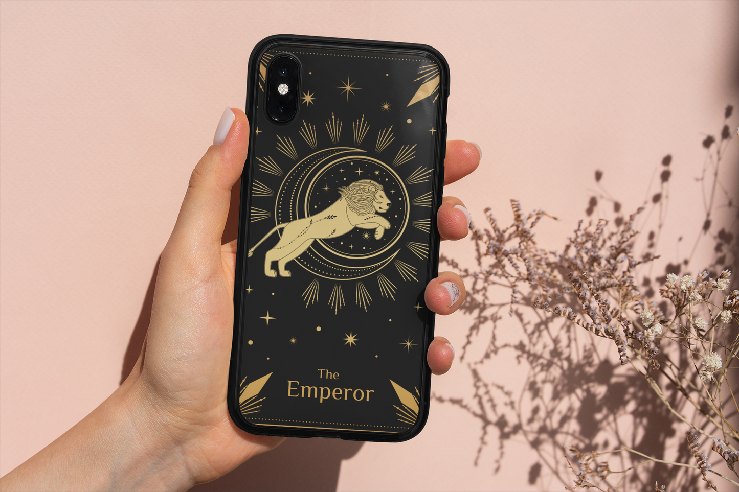 Leo Zodiac Tough Case - The Emperor Design for Astrological Fans, The Emperor Tarot Card Phone Case, Celestial Phone Case for iPhone and Samsung