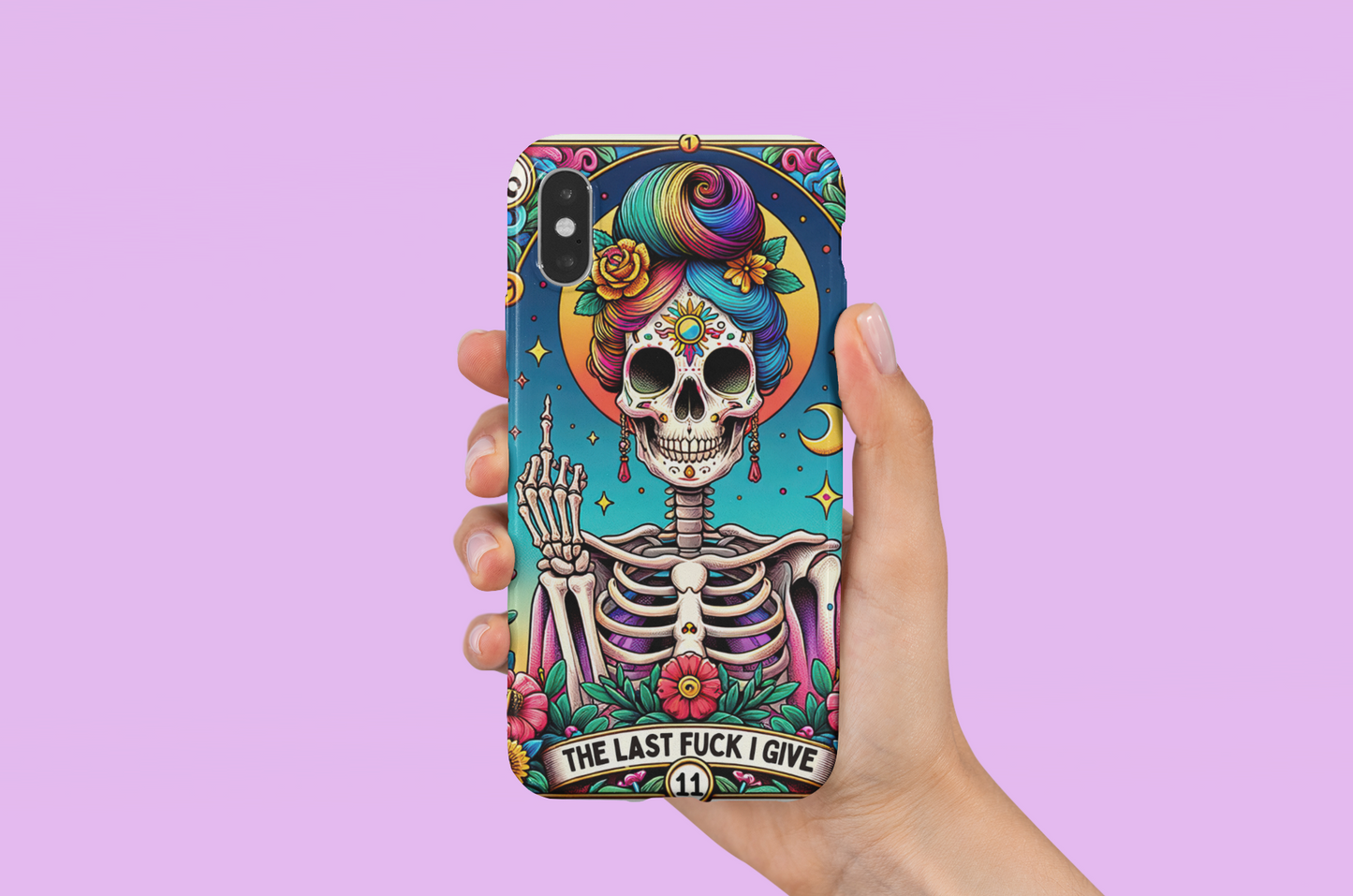 The Last Fuck I Give Tarot Card Phone Case, Celestial Phone Case, Tarot Card Phone Case for iPhone, Samsung, Google Pixel