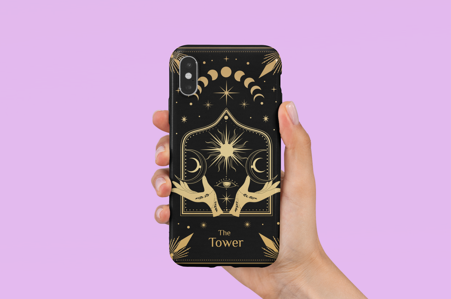 Astrology The Tower Phone Case - Mystical Celestial Design, The Tower Tarot Card Phone Case