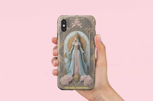 The High Priestess Tough Phone Case, High Priestess Tarot Card Phone Case for iPhone and Samsung, Witchy Phone Case, Mystical Phone Case