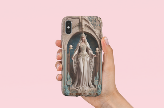 The High Priestess Tough Phone Case, High Priestess Tarot Card Phone Case for iPhone and Samsung, Witchy Phone Case, Mystical Phone Case