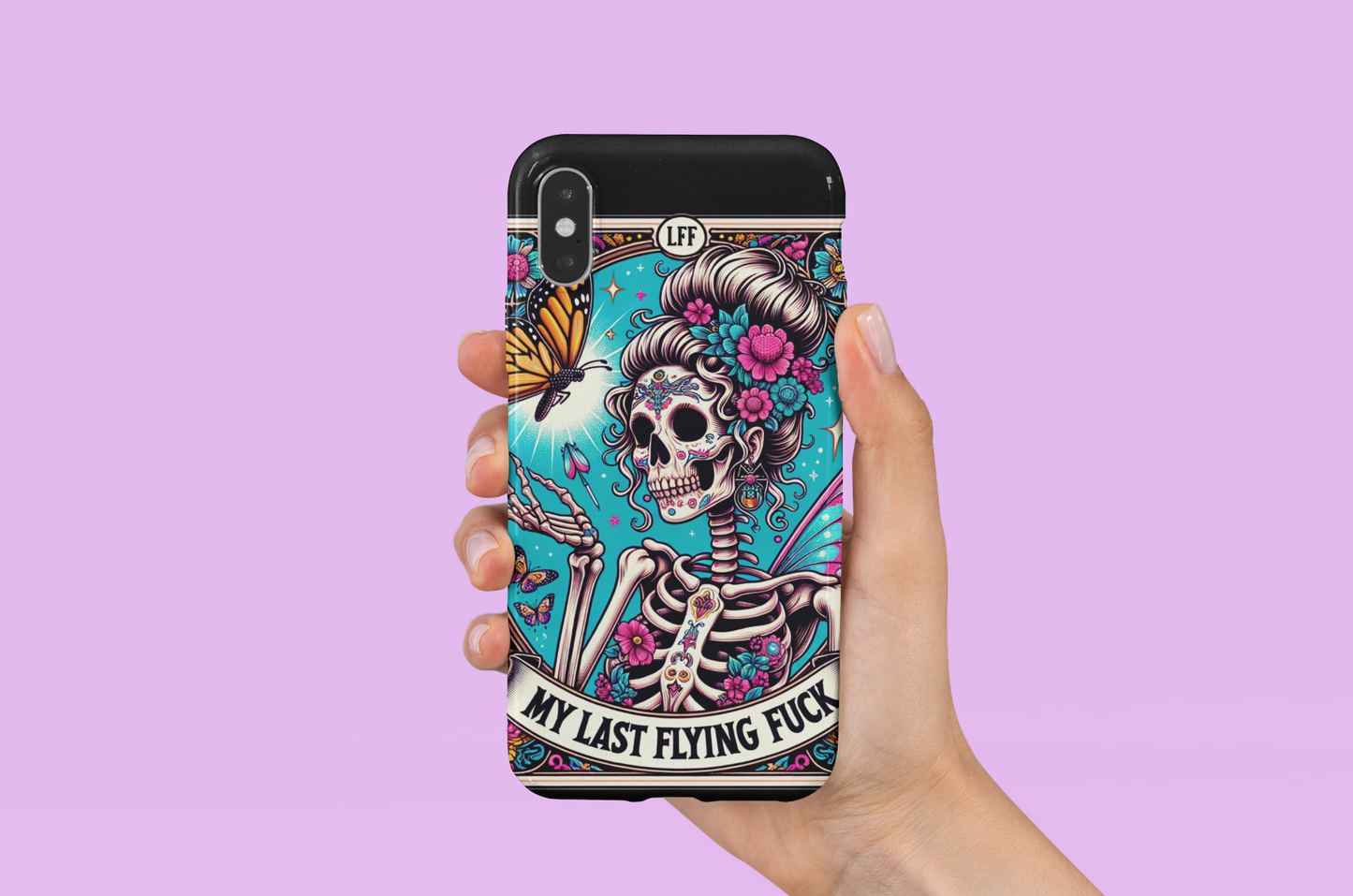 My Last Flying Fuck Tarot Card Phone Case, Celestial Phone Case, Tarot Card Phone Case for iPhone, Samsung, Google Pixel