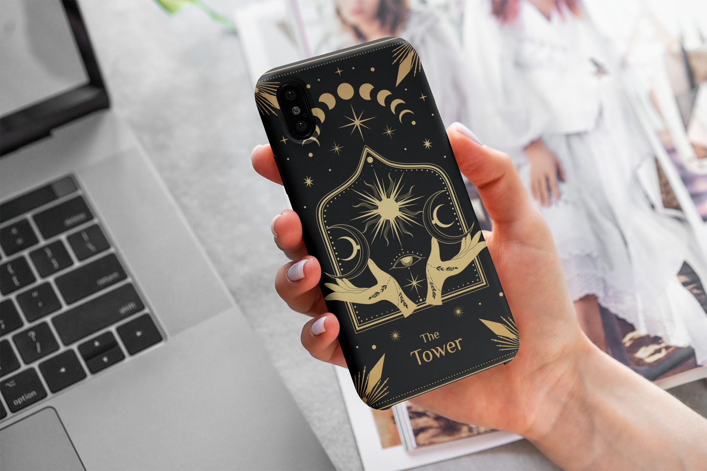 Astrology The Tower Phone Case - Mystical Celestial Design, The Tower Tarot Card Phone Case