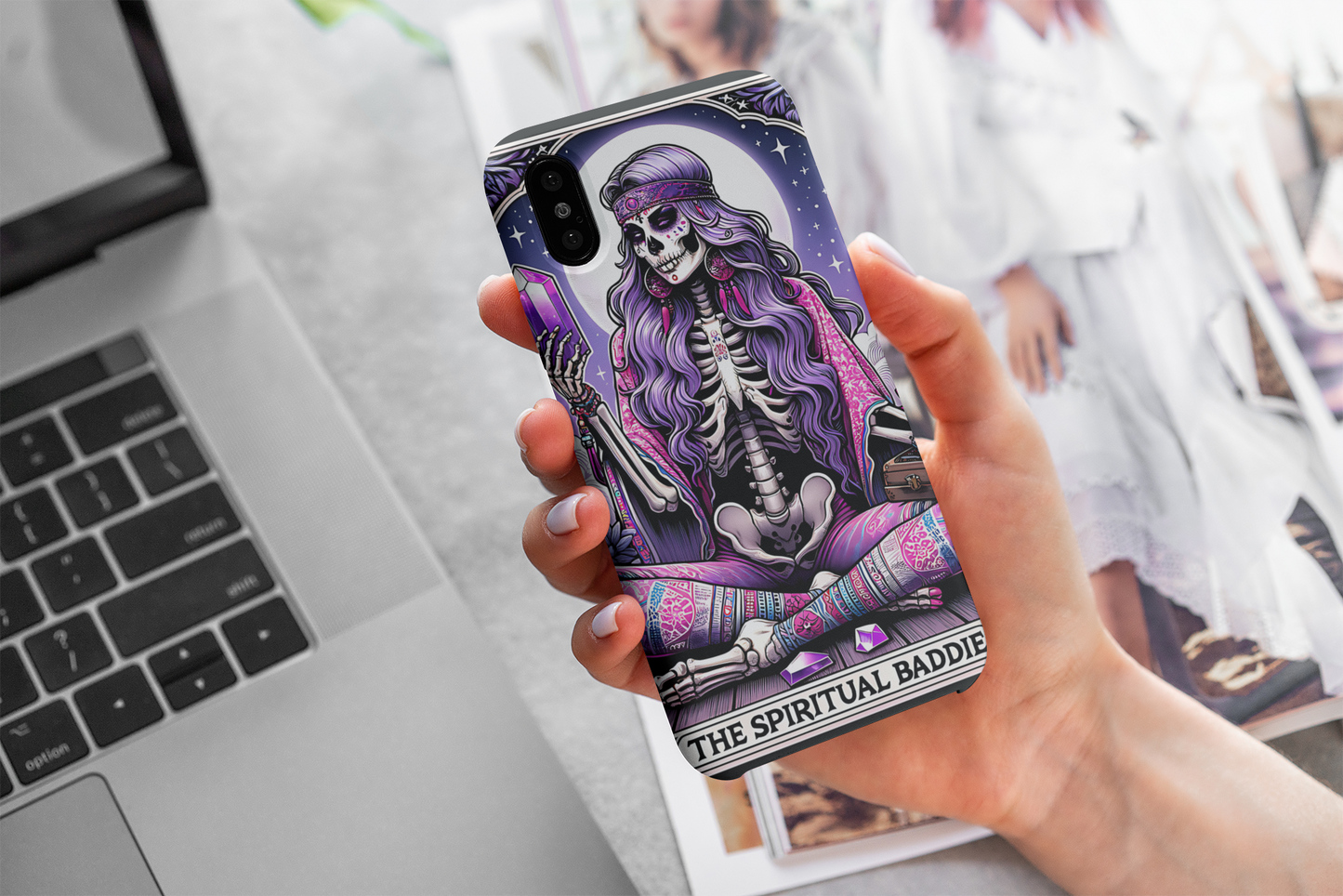 Spiritual Baddie Phone Case - Tough Protection with Unique Design, Spiritual Baddie Tarot Card Phone Case, Witchy Phone Case for iPhone and Samsung