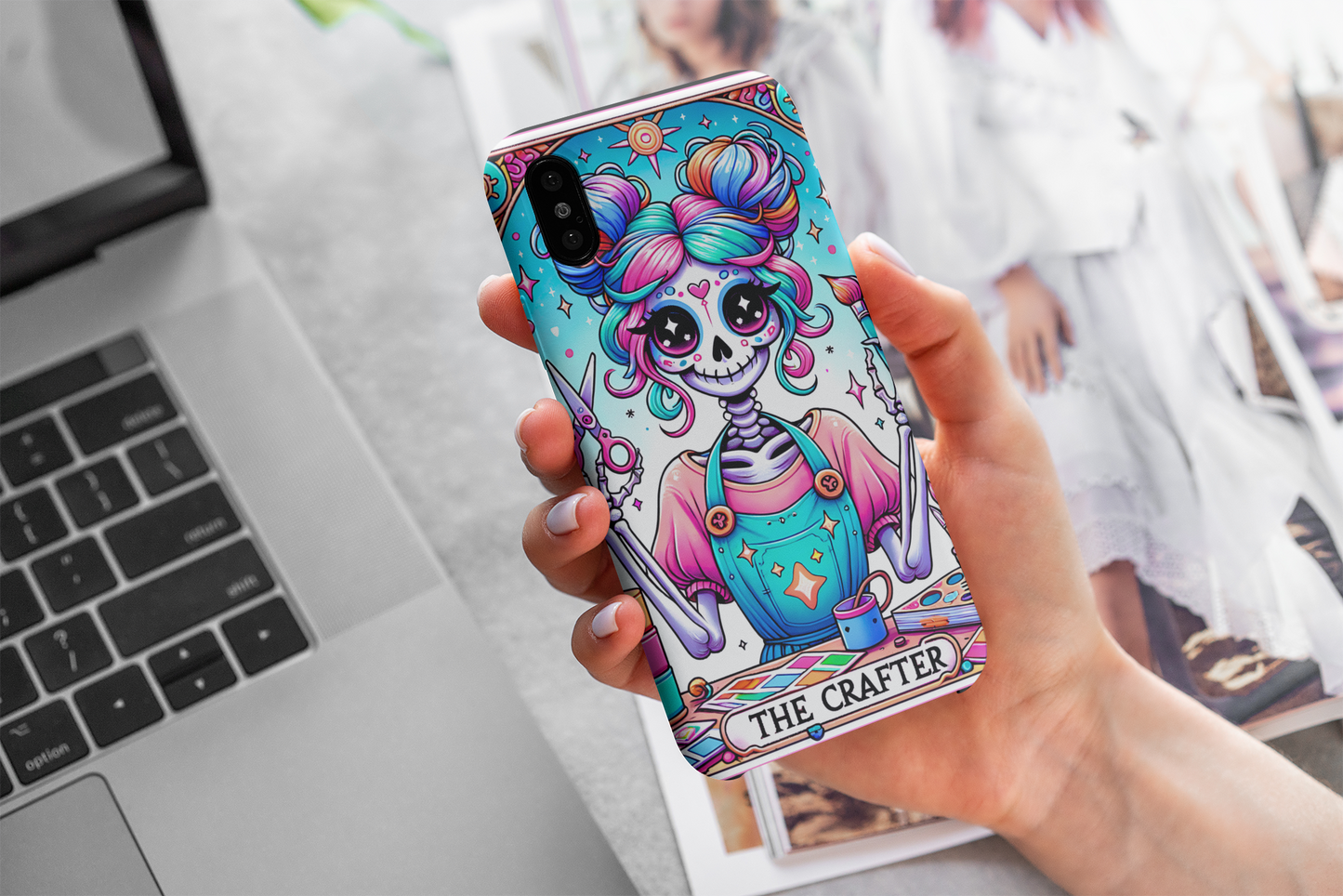 Artistic Crafter Phone Case – Tough Cases for Creatives, The Crafter Tarot Card Phone Case, Artsy Crafter Phone Case for iPhone and Samsung