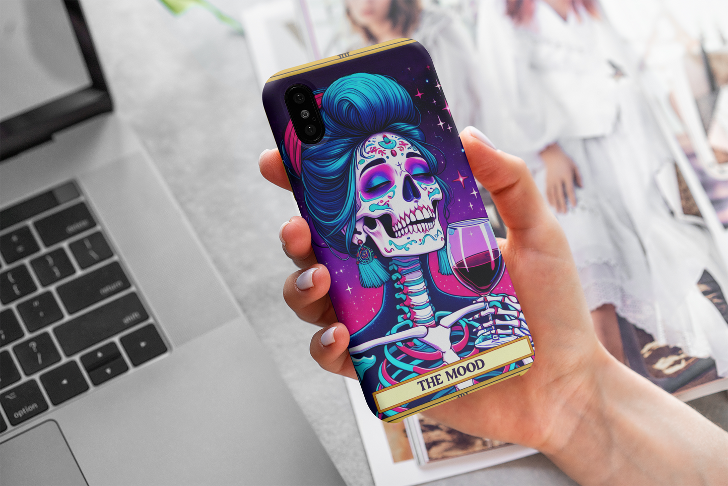 Artistic Skull Phone Case - The Mood Tarot Card Phone Case, Party Phone Case