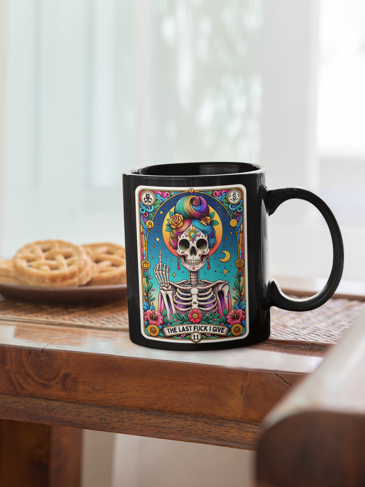 The Last Fuck I Give Tarot Card Coffee Mug, Tarot Card Coffee Mug, Celestial Coffee Mug, Middle Finger Tarot Mug