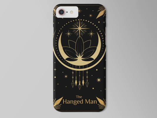 The Hanged Man Tarot Phone Case - Mystical Lotus Design, Celestial Phone Case, Tarot Card Phone Case