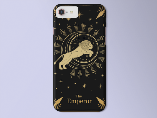 Leo Zodiac Tough Case - The Emperor Design for Astrological Fans, The Emperor Tarot Card Phone Case, Celestial Phone Case for iPhone and Samsung